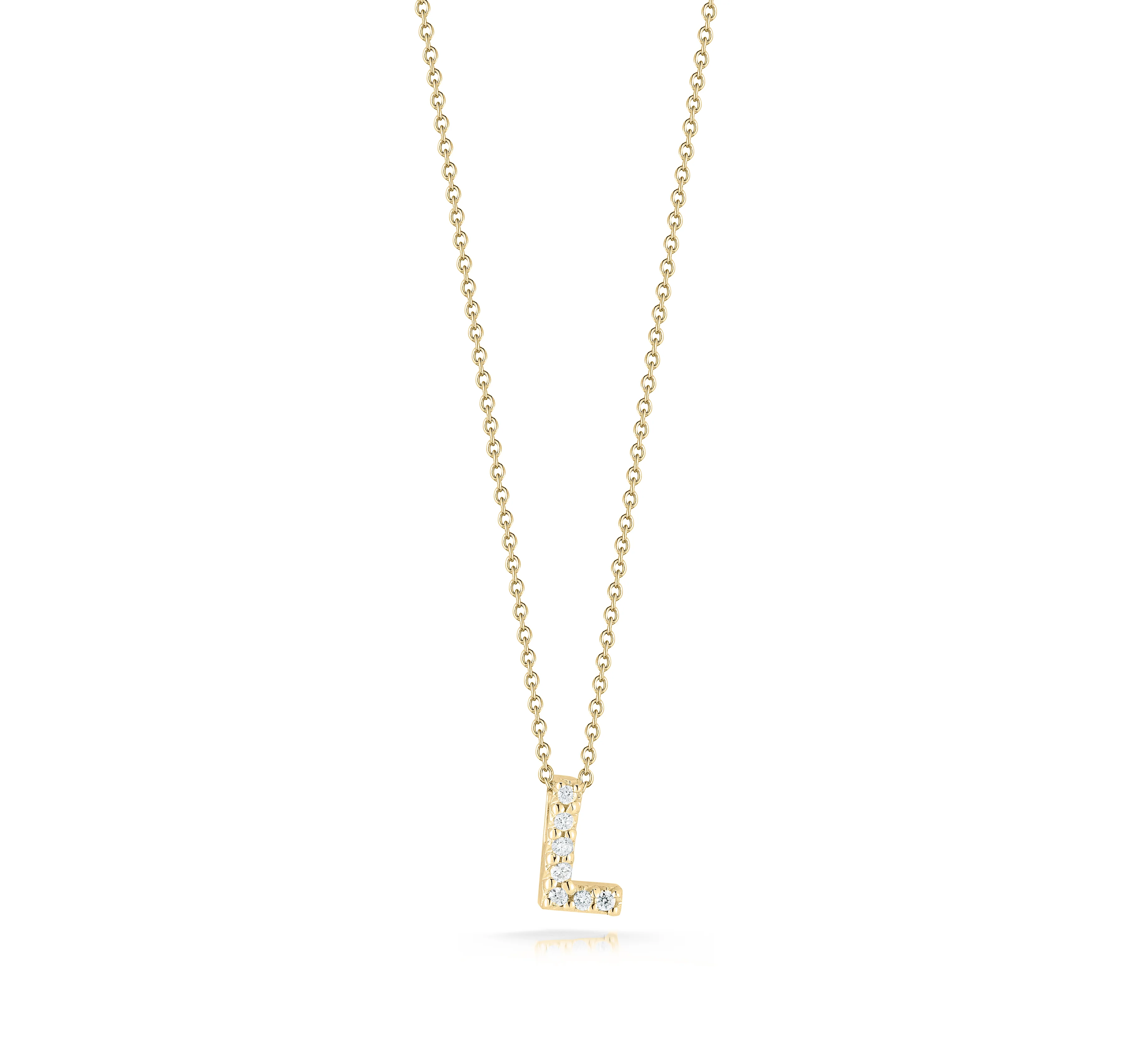 Roberto Coin Tiny Treasures Yellow Gold "Love Letter" Initial Pendant - Image 12