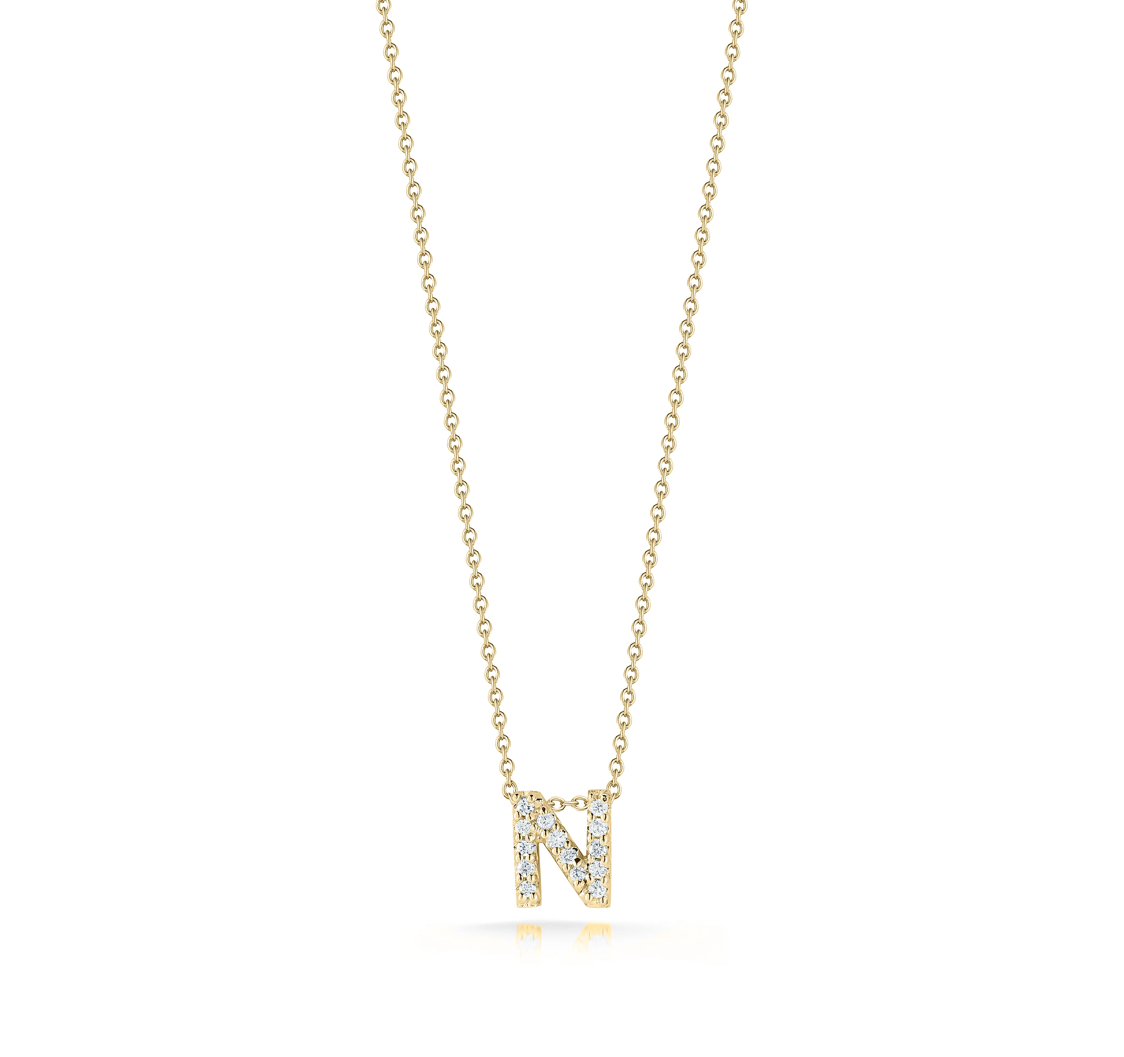 Roberto Coin Tiny Treasures Yellow Gold "Love Letter" Initial Pendant - Image 14