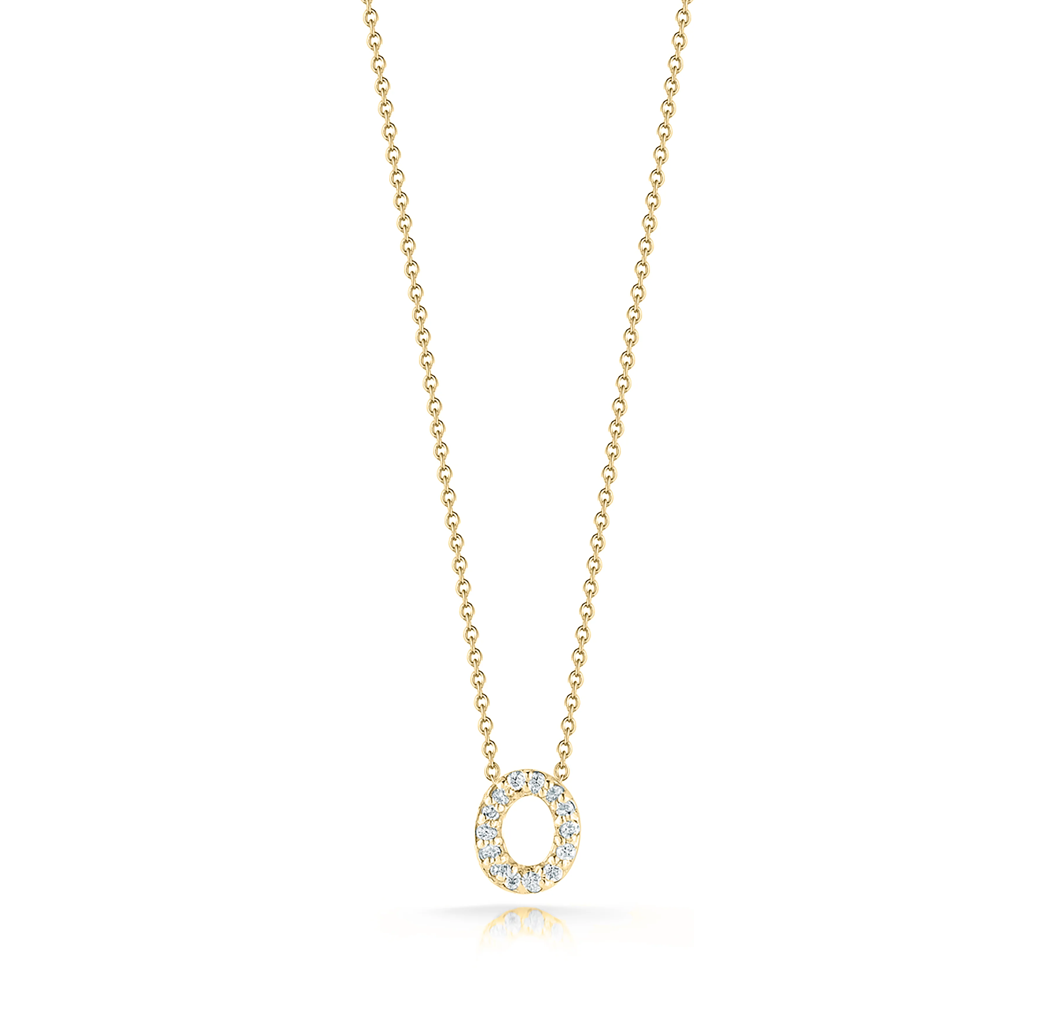 Roberto Coin Tiny Treasures Yellow Gold "Love Letter" Initial Pendant - Image 15