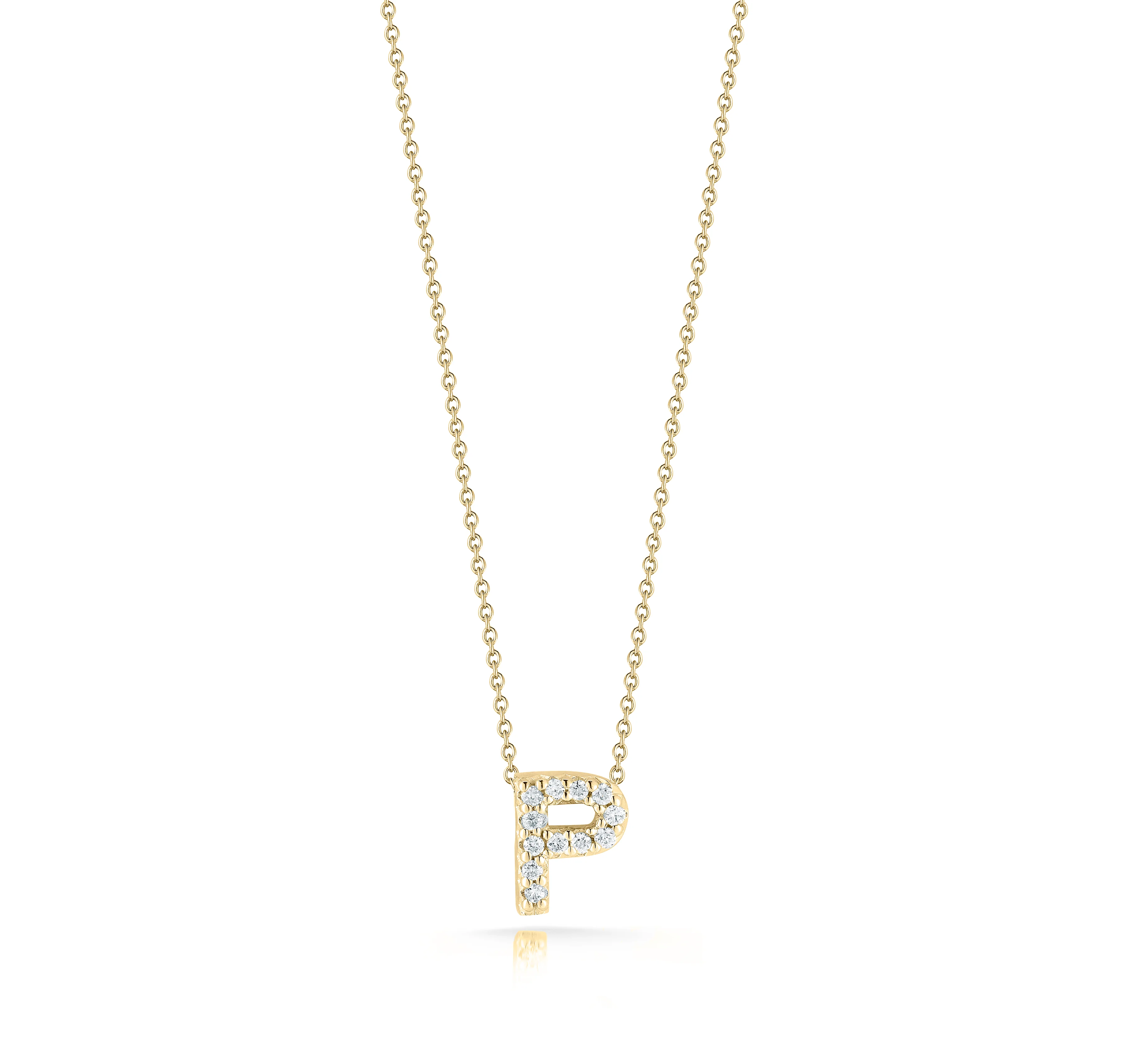 Roberto Coin Tiny Treasures Yellow Gold "Love Letter" Initial Pendant - Image 16