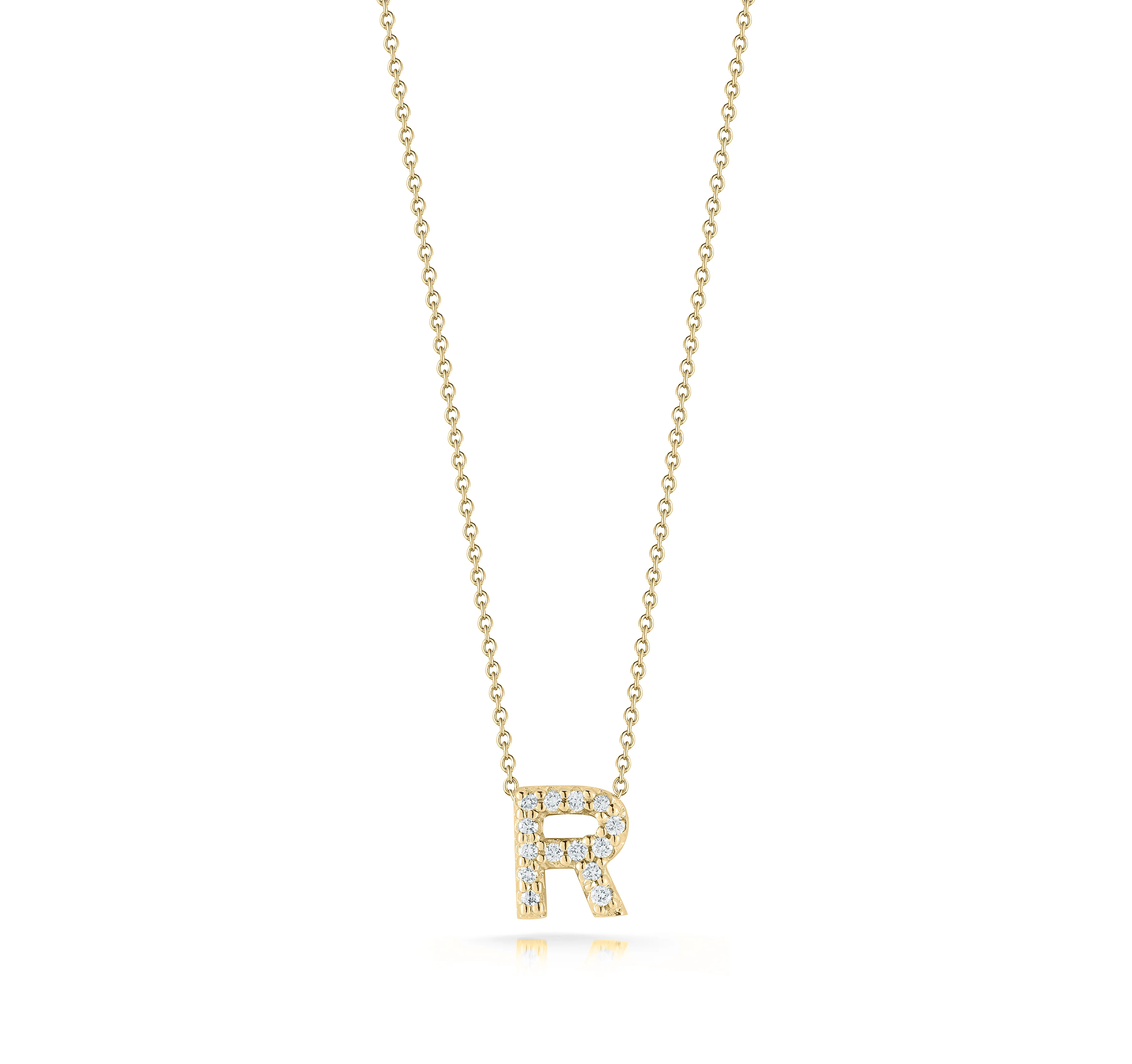 Roberto Coin Tiny Treasures Yellow Gold "Love Letter" Initial Pendant - Image 18