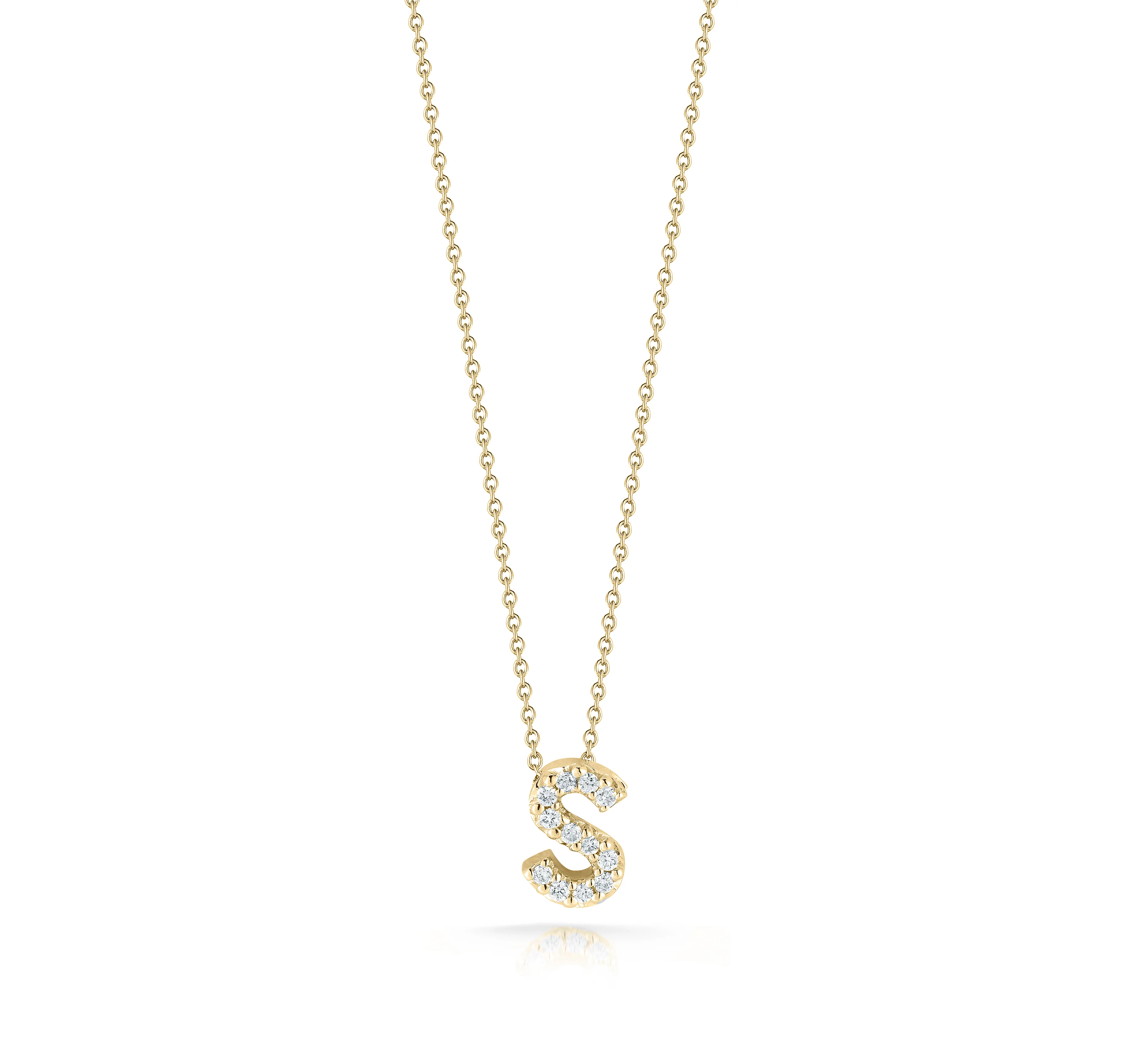 Roberto Coin Tiny Treasures Yellow Gold "Love Letter" Initial Pendant - Image 19