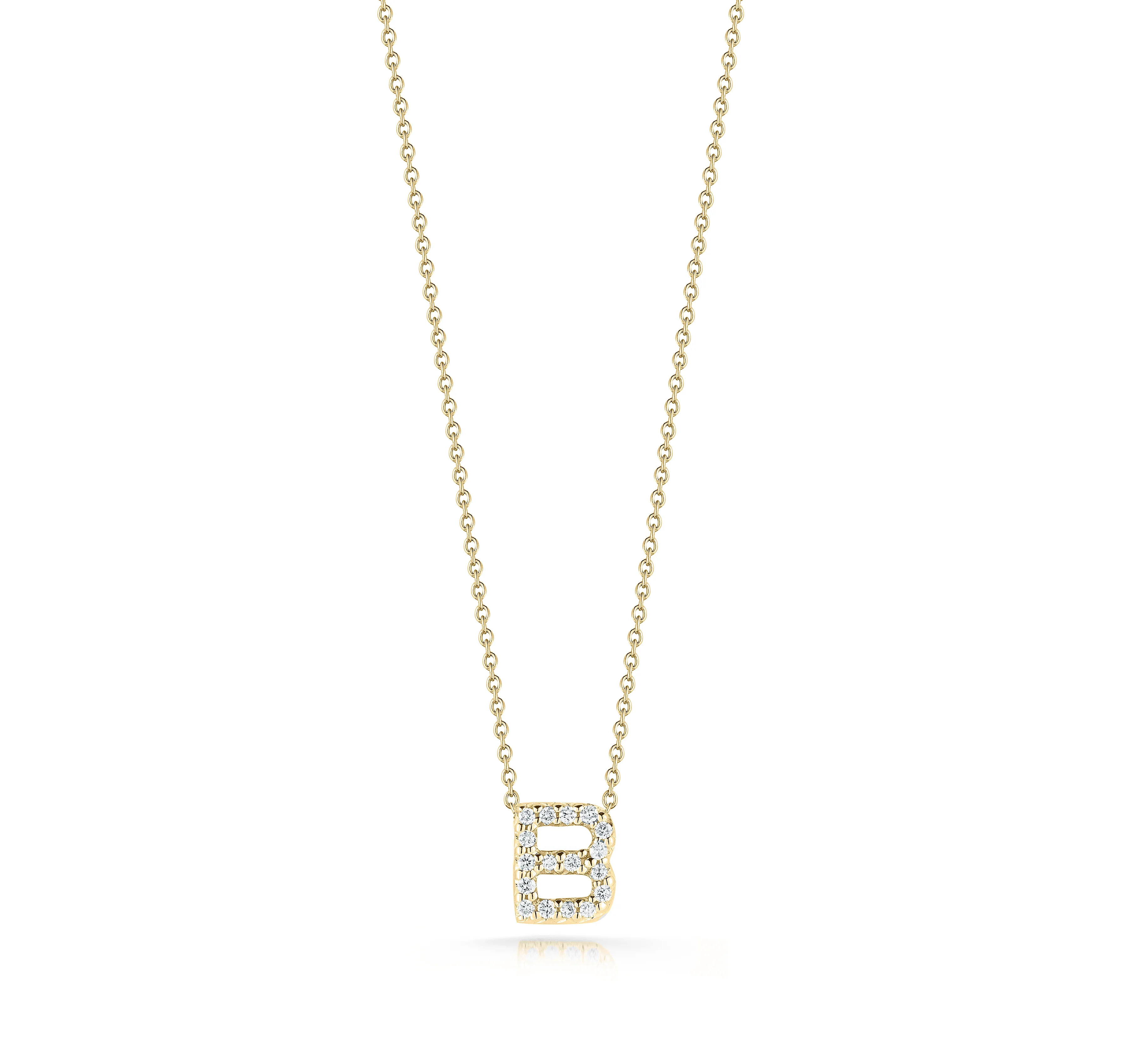 Roberto Coin Tiny Treasures Yellow Gold "Love Letter" Initial Pendant - Image 2