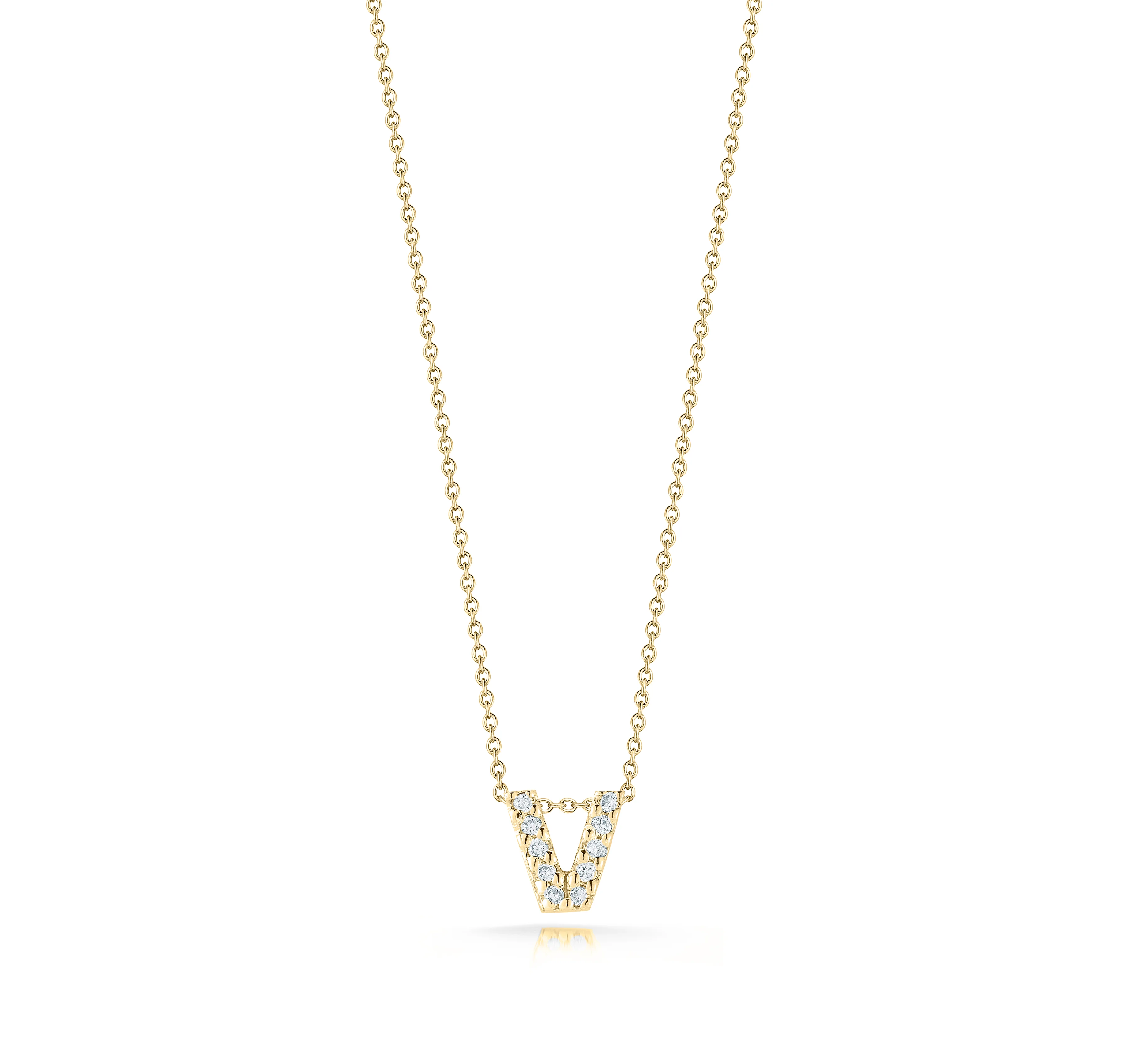 Roberto Coin Tiny Treasures Yellow Gold "Love Letter" Initial Pendant - Image 22
