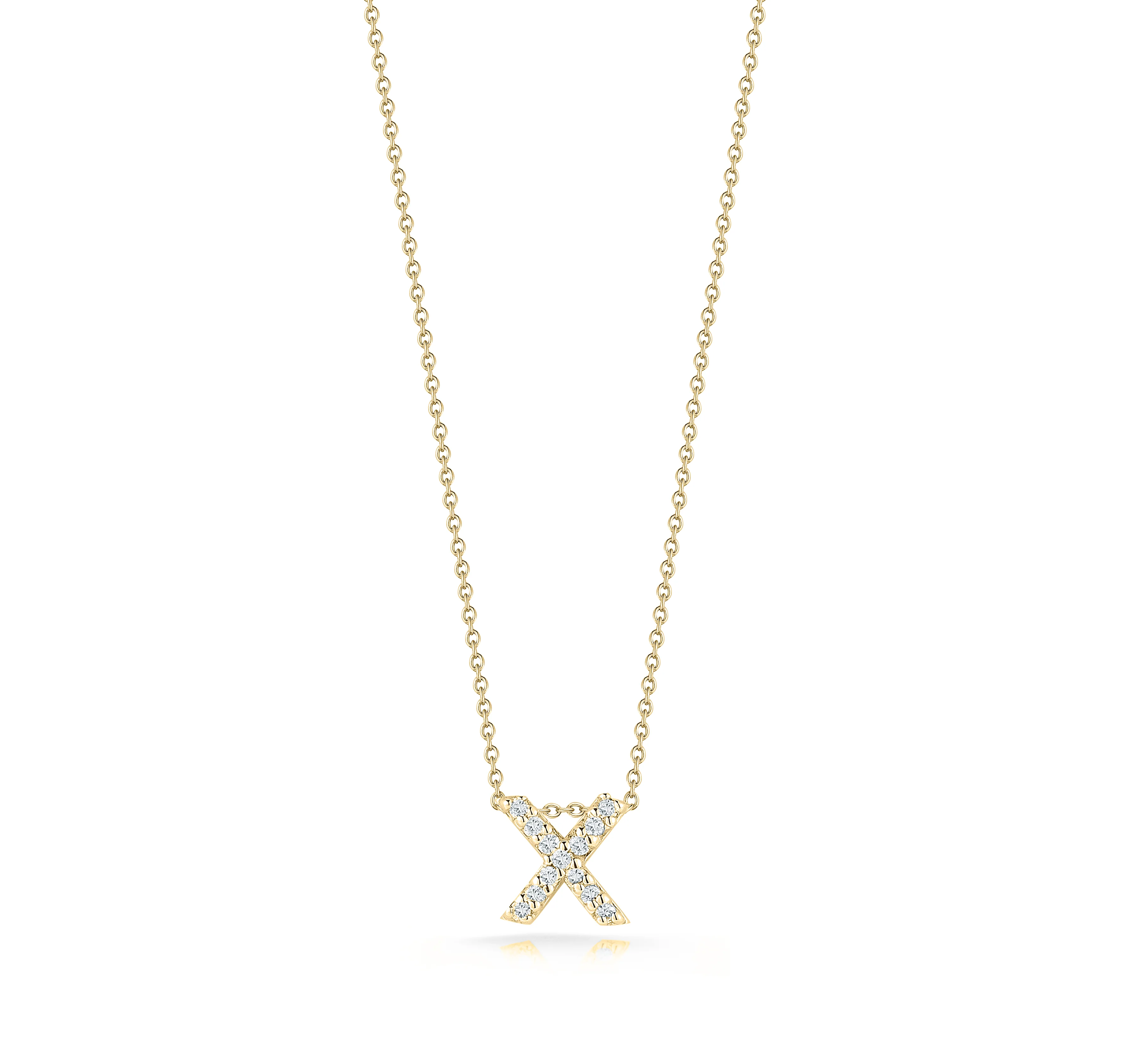 Roberto Coin Tiny Treasures Yellow Gold "Love Letter" Initial Pendant - Image 24