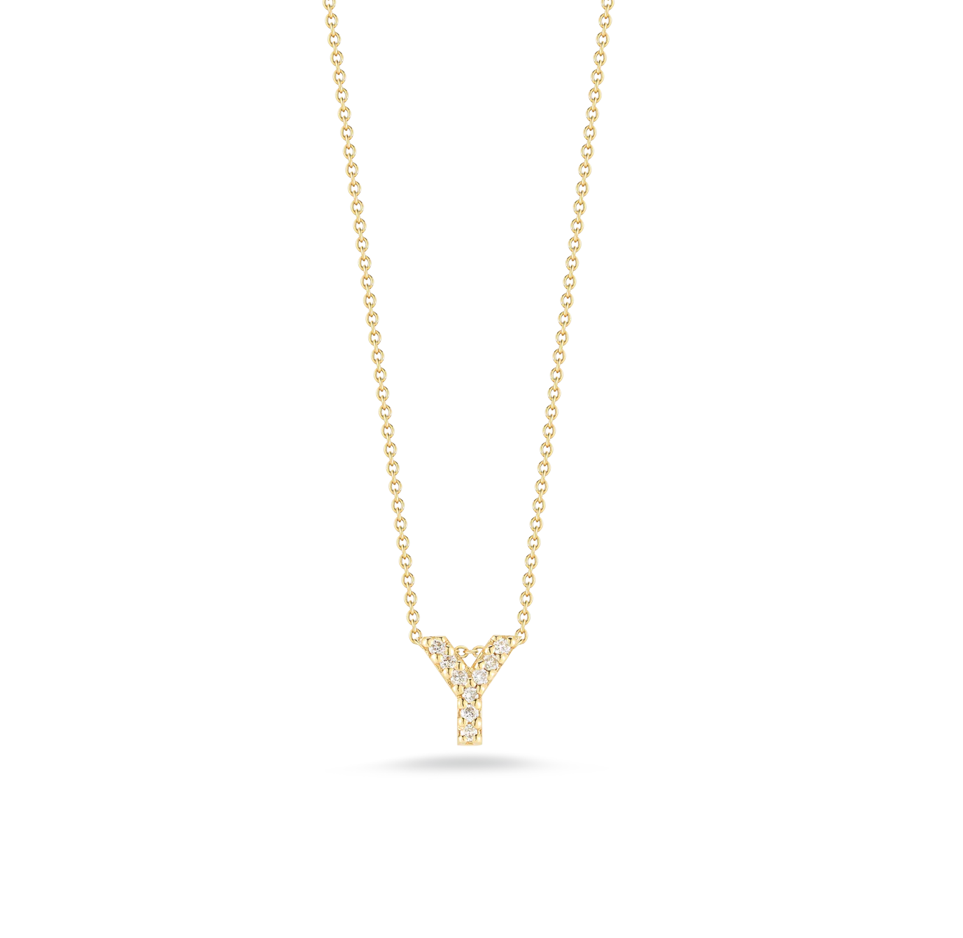 Roberto Coin Tiny Treasures Yellow Gold "Love Letter" Initial Pendant - Image 25