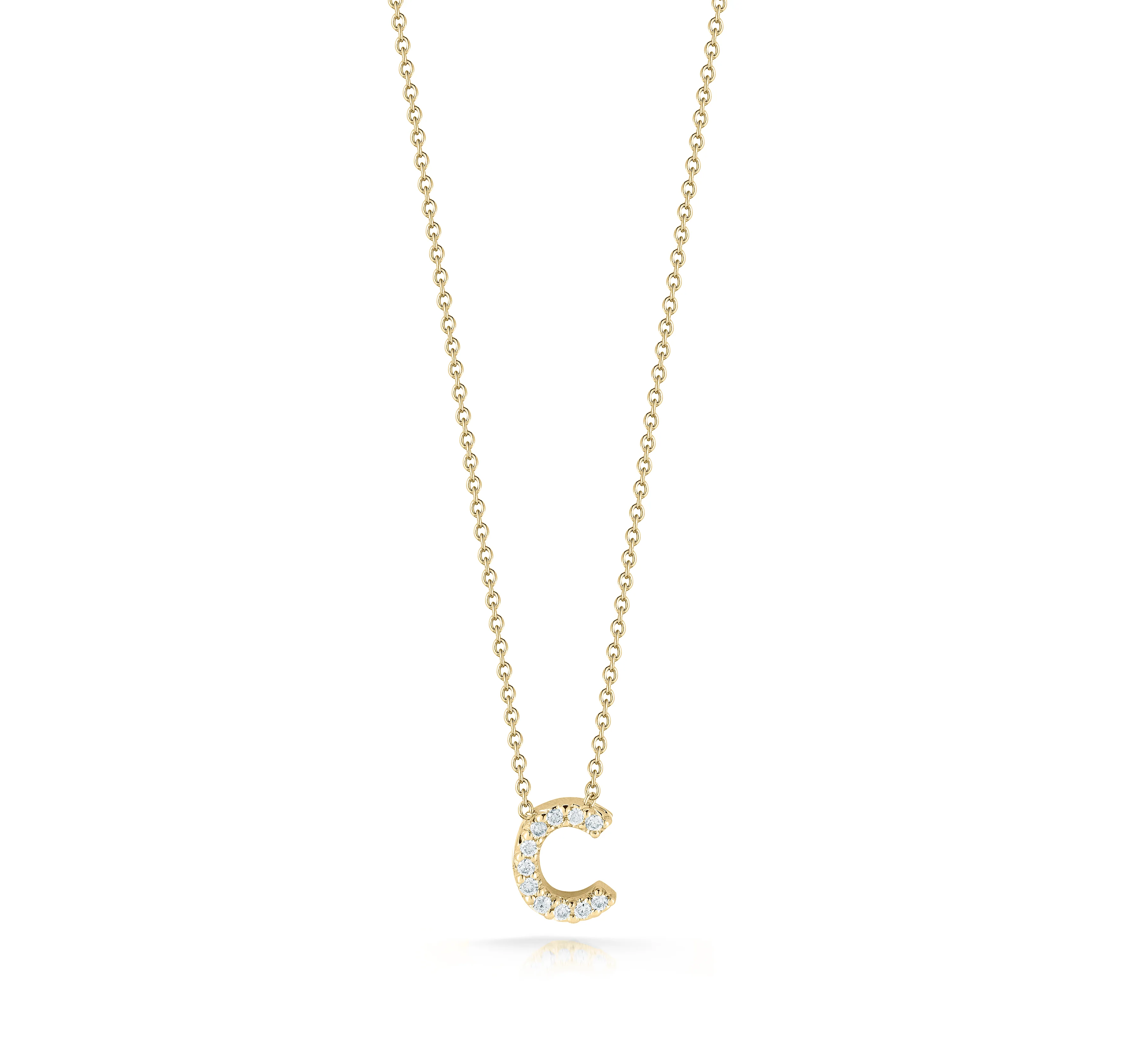 Roberto Coin Tiny Treasures Yellow Gold "Love Letter" Initial Pendant - Image 3