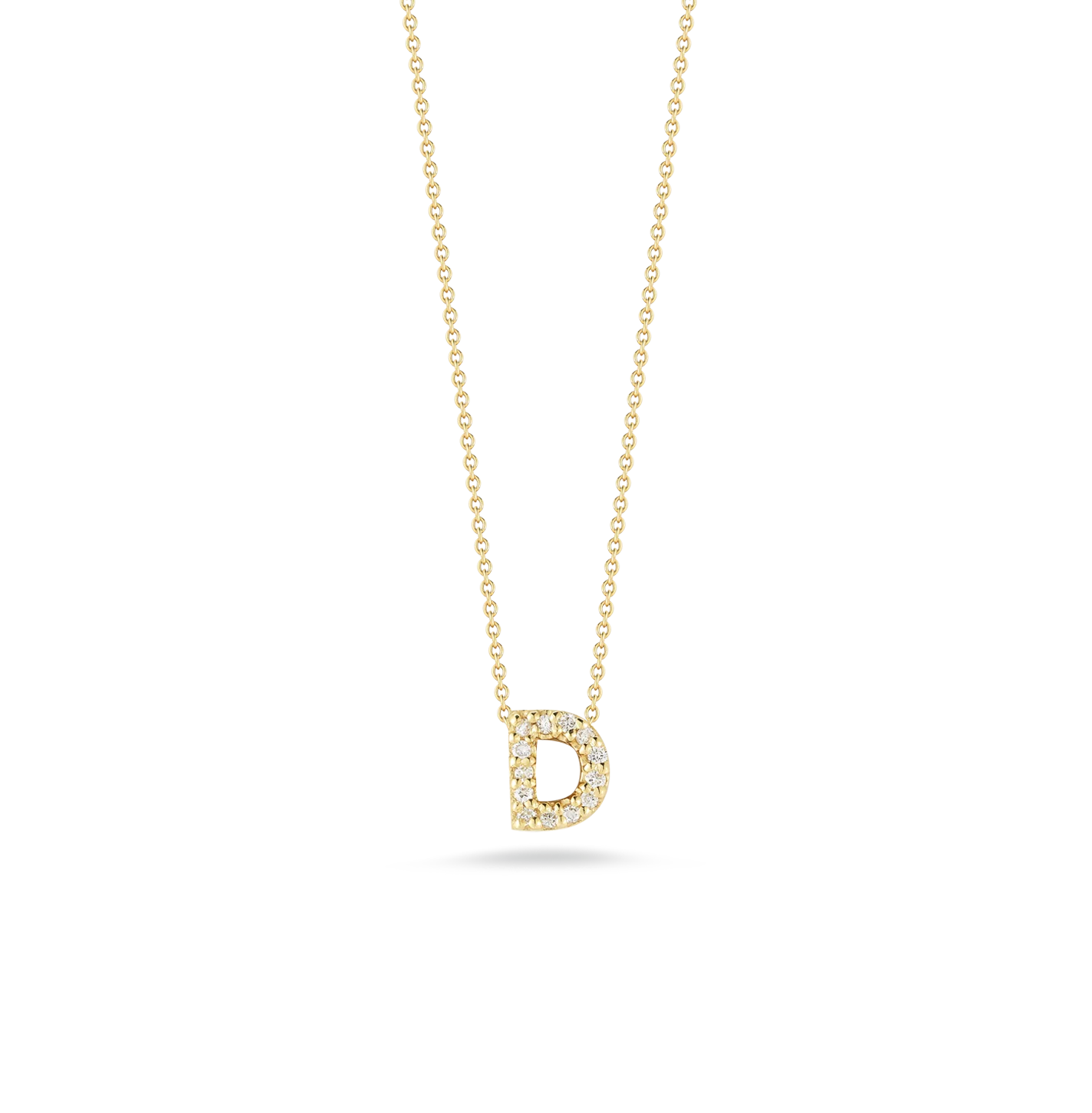 Roberto Coin Tiny Treasures Yellow Gold "Love Letter" Initial Pendant - Image 4