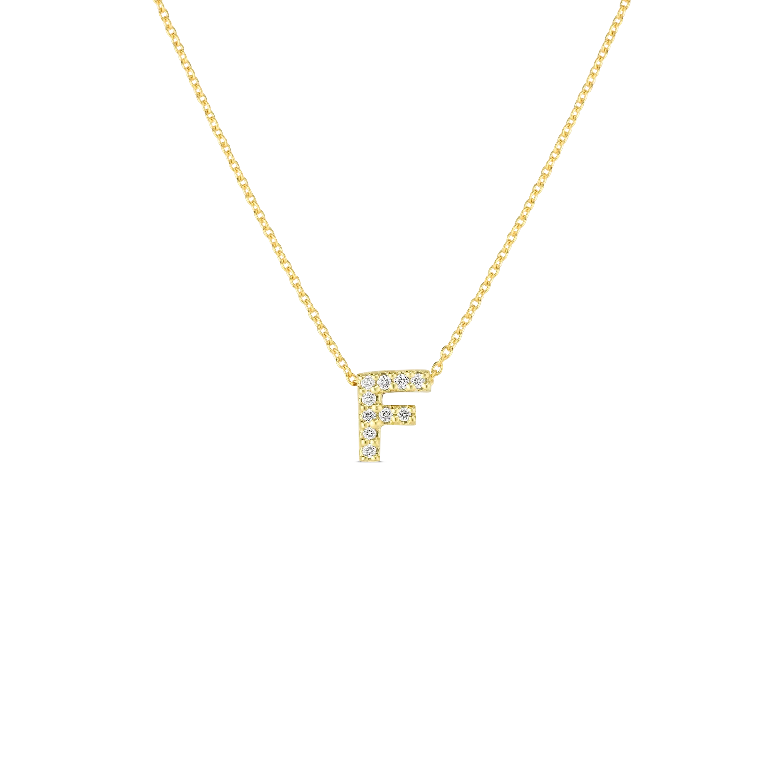 Roberto Coin Tiny Treasures Yellow Gold "Love Letter" Initial Pendant - Image 6
