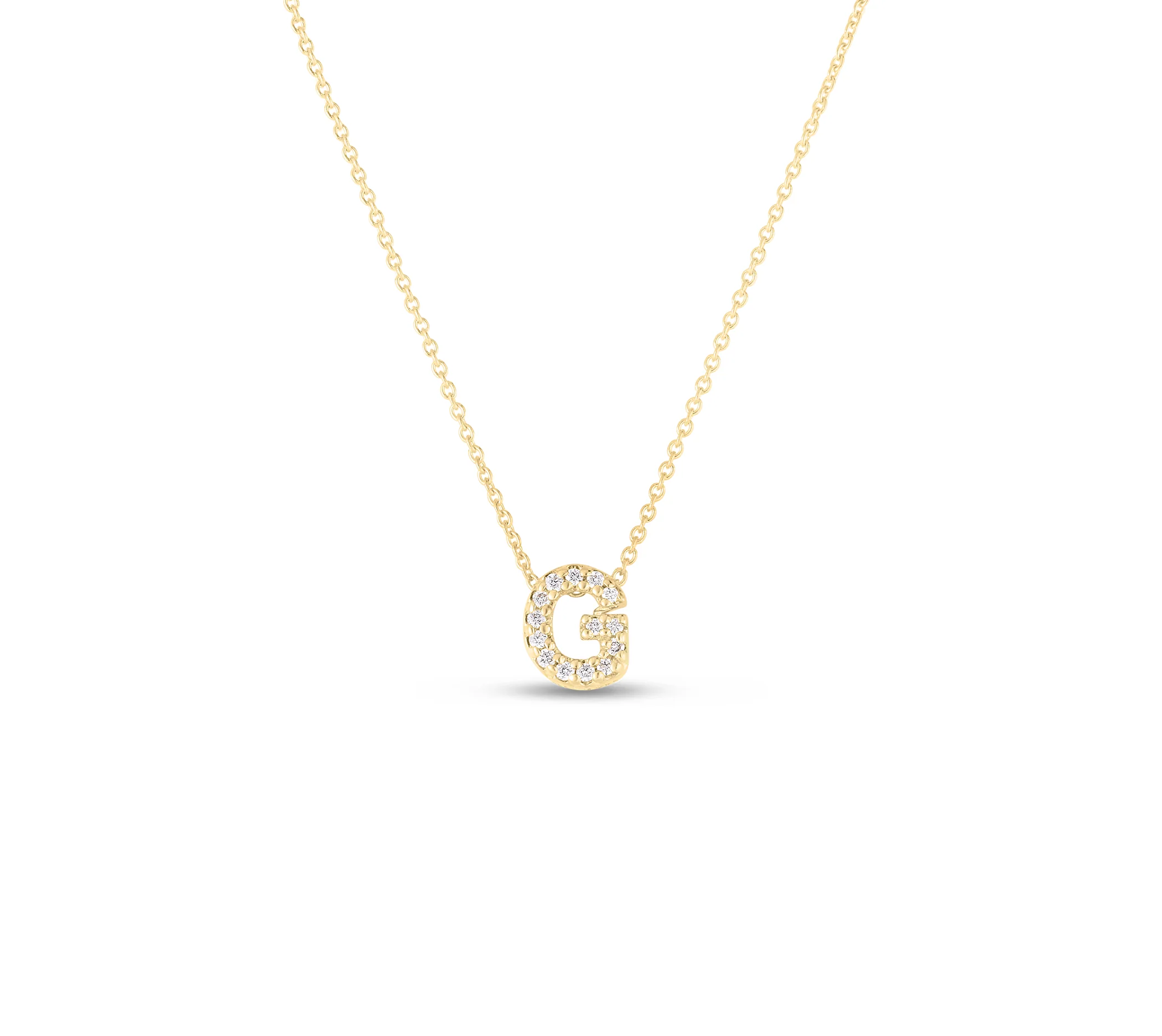 Roberto Coin Tiny Treasures Yellow Gold "Love Letter" Initial Pendant - Image 7