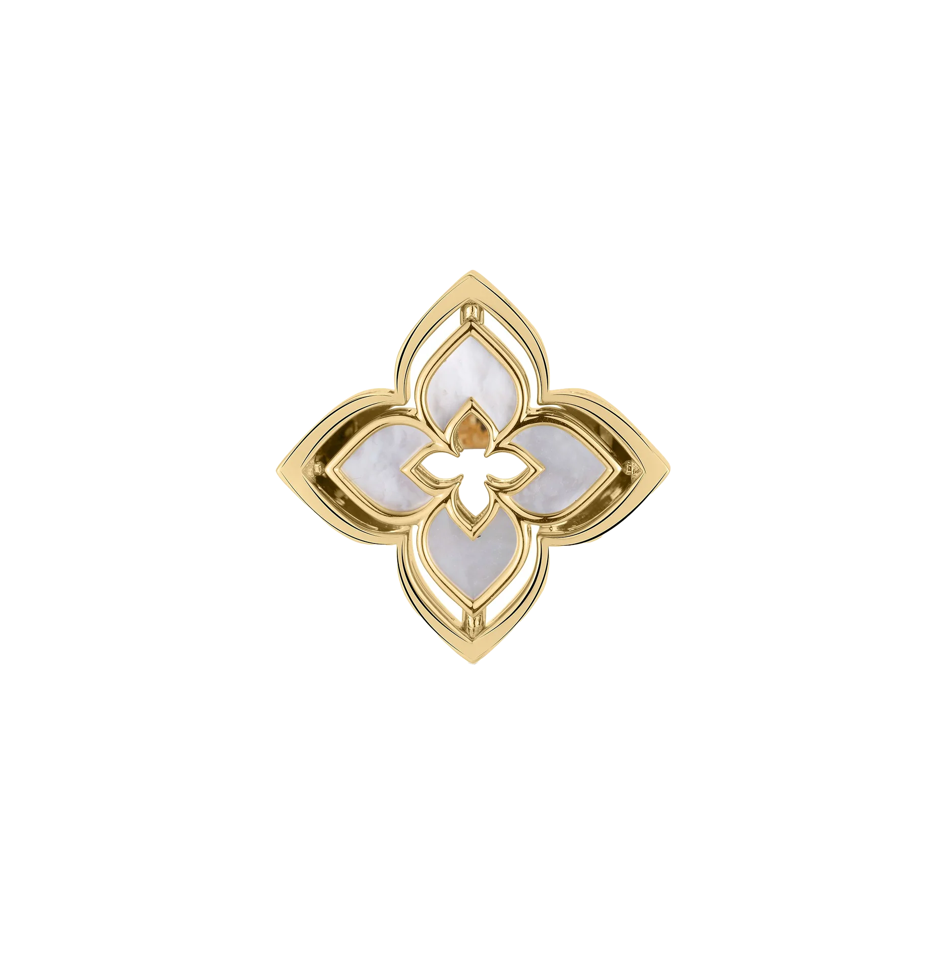 Roberto Coin Venetian Pirouette Mother-of-Pearl and Diamond Flower Ring