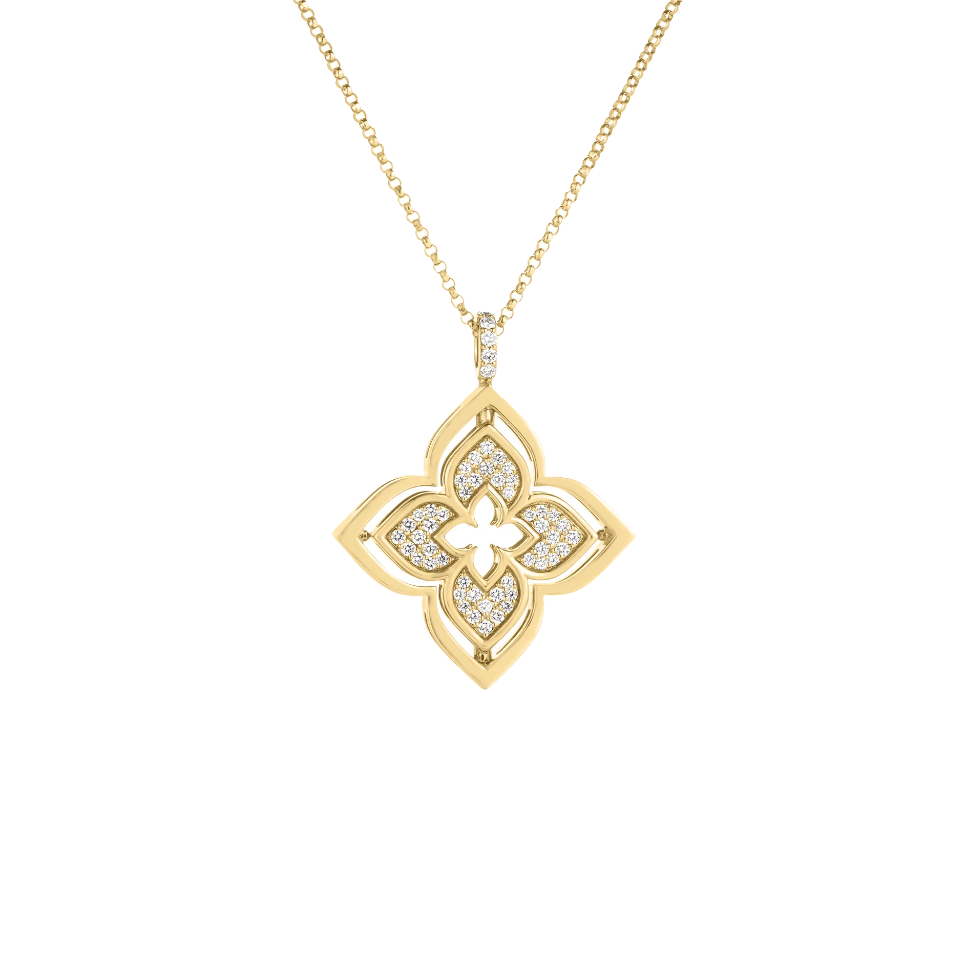 Roberto Coin Venetian Pirouette Mother-of-Pearl and Diamond Pendant - Image 2