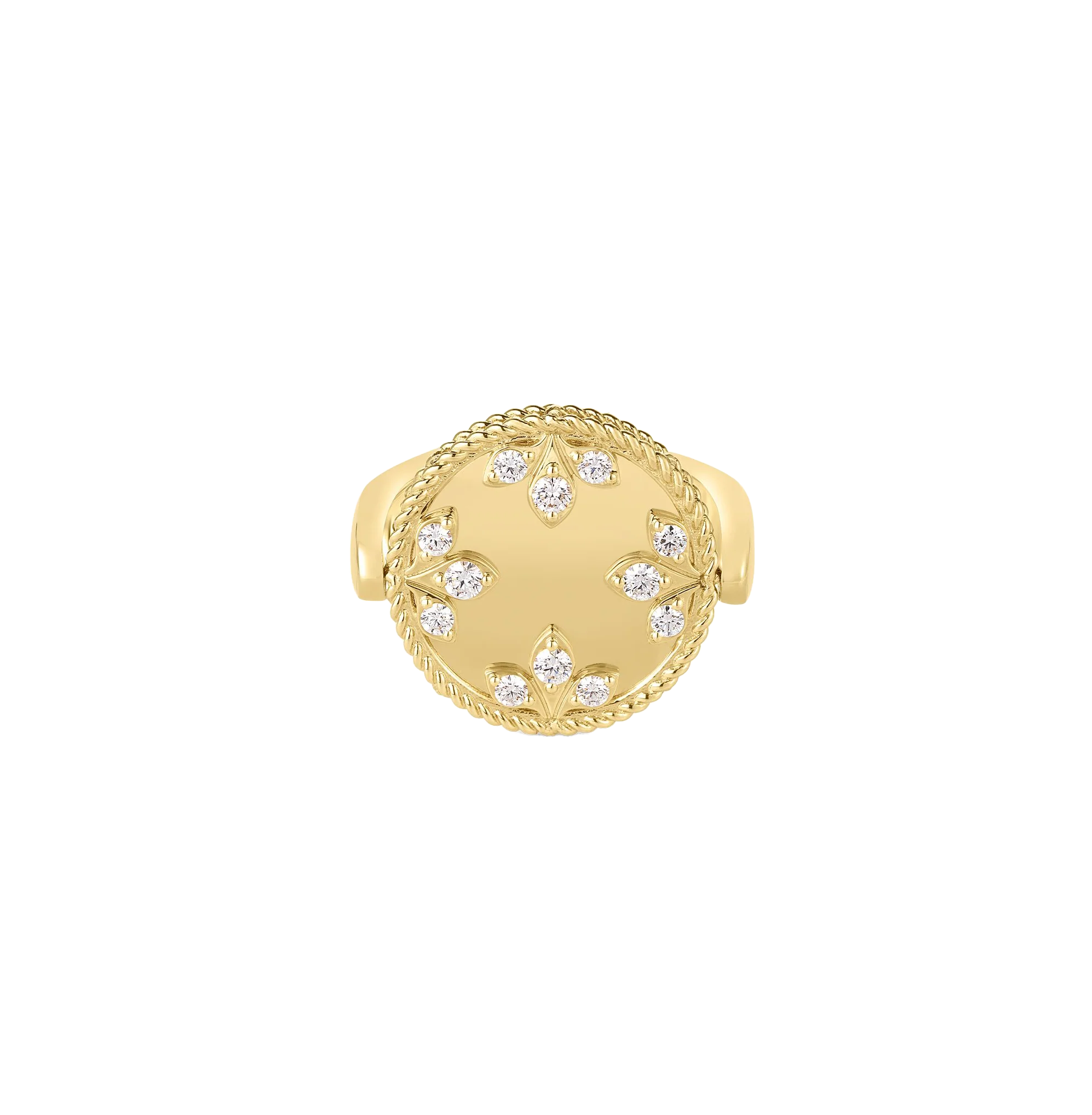 Roberto Coin Venetian Pirouette Mother-of-Pearl and Diamond Ring - Image 2