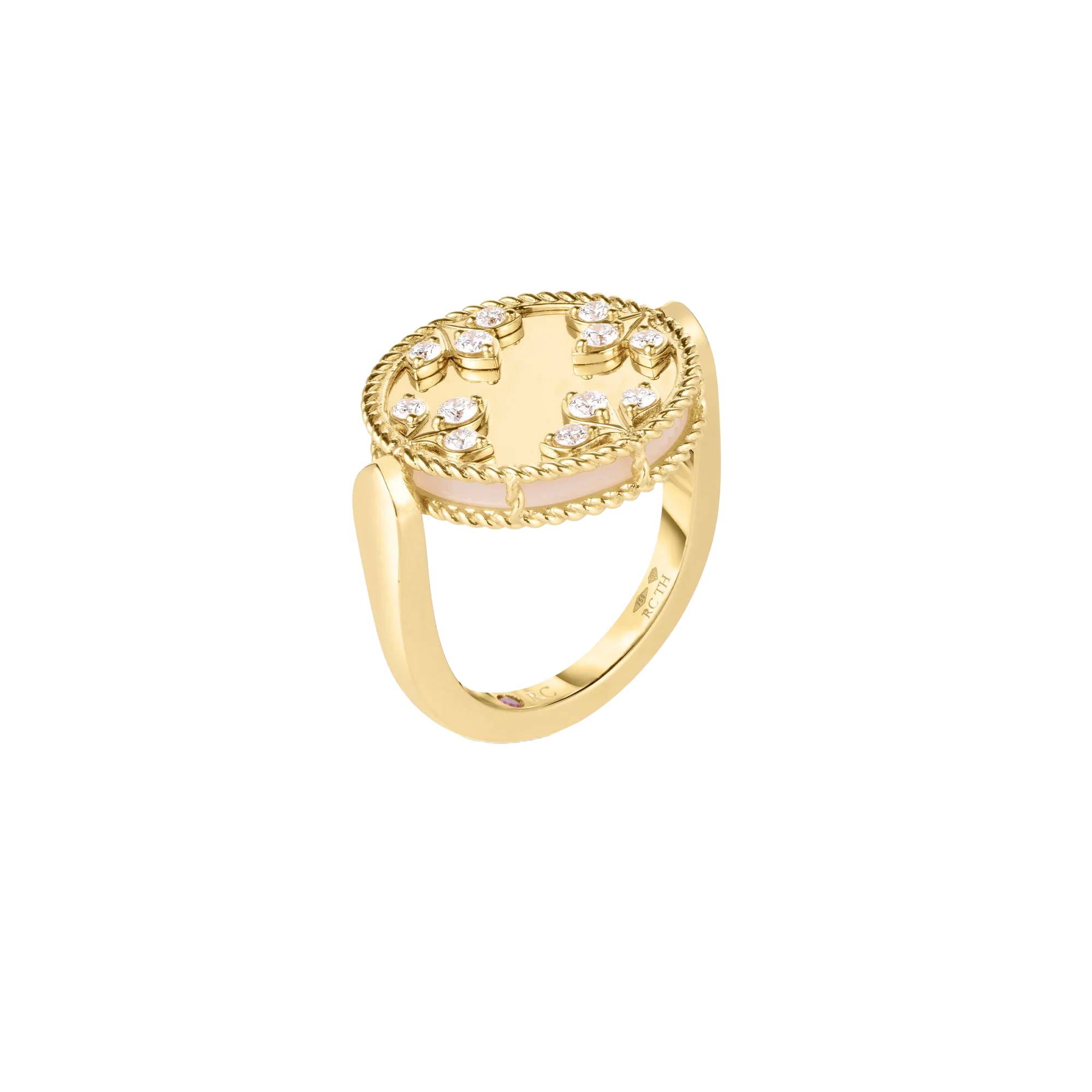 Roberto Coin Venetian Pirouette Mother-of-Pearl and Diamond Ring - Image 3
