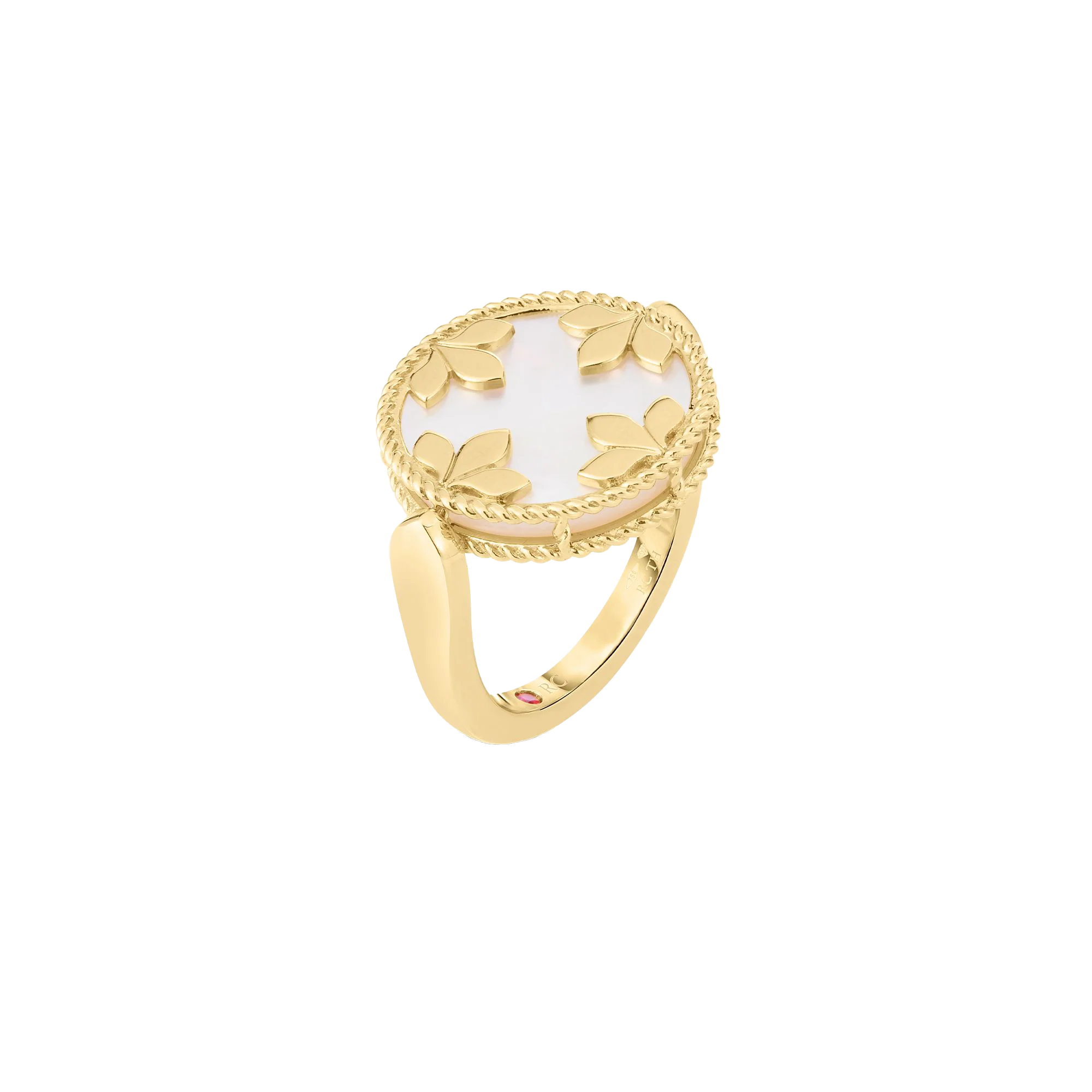 Roberto Coin Venetian Pirouette Mother-of-Pearl and Diamond Ring - Image 4