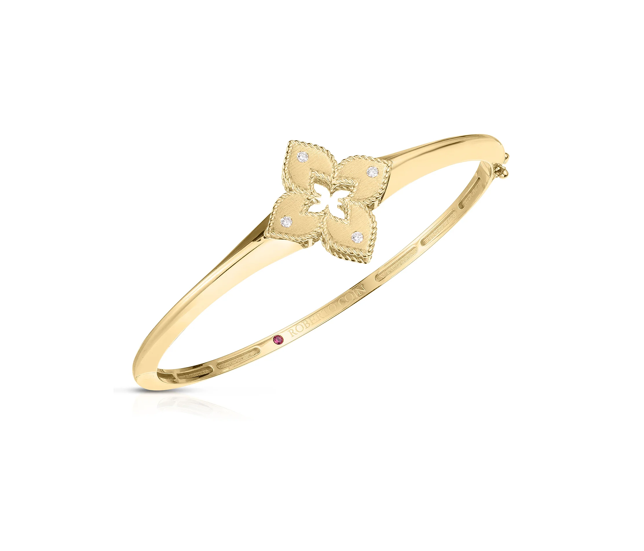 Roberto Coin Venetian Princess 18K Yellow Gold Bangle with Diamonds