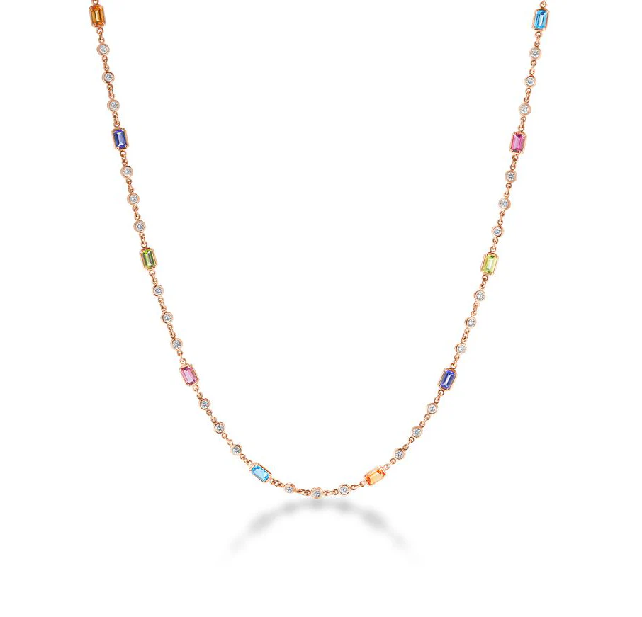Roberto Coin Venetian Princess Carnival Rainbow Station Necklace
