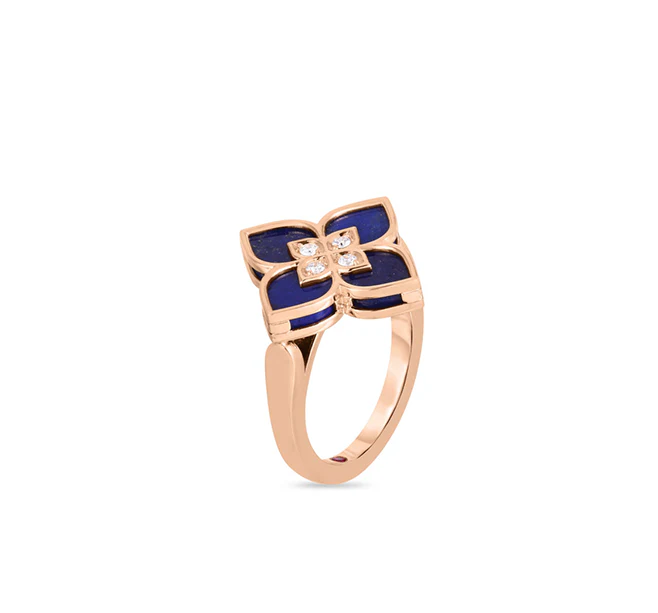 Roberto Coin Venetian Princess Small Lapis and Diamond Ring - Image 2