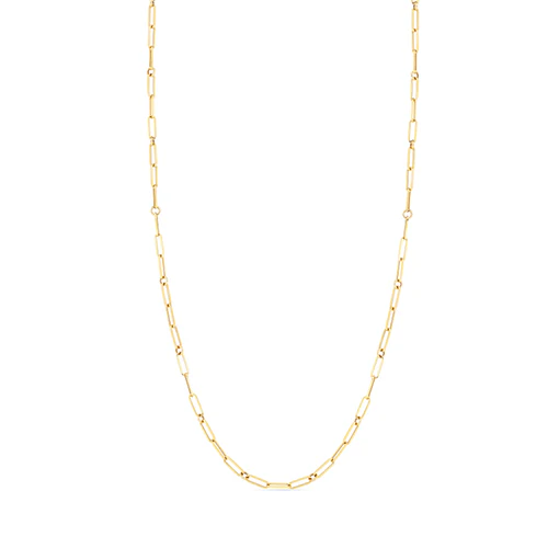 Roberto Coin Yellow Gold Paperclip Necklace, 22"
