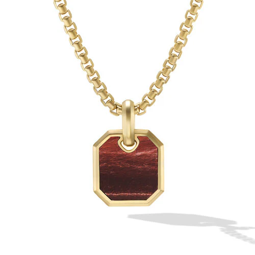 Roman Amulet in 18K Yellow Gold with Red Tiger's Eye