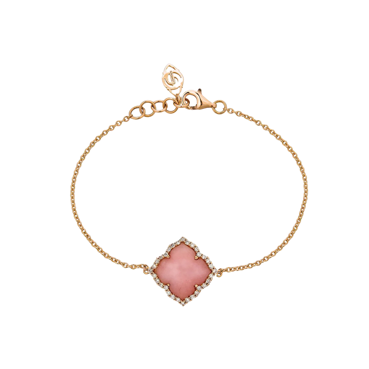 Sabel Collection Rose Gold Pink Opal Flower Bracelet