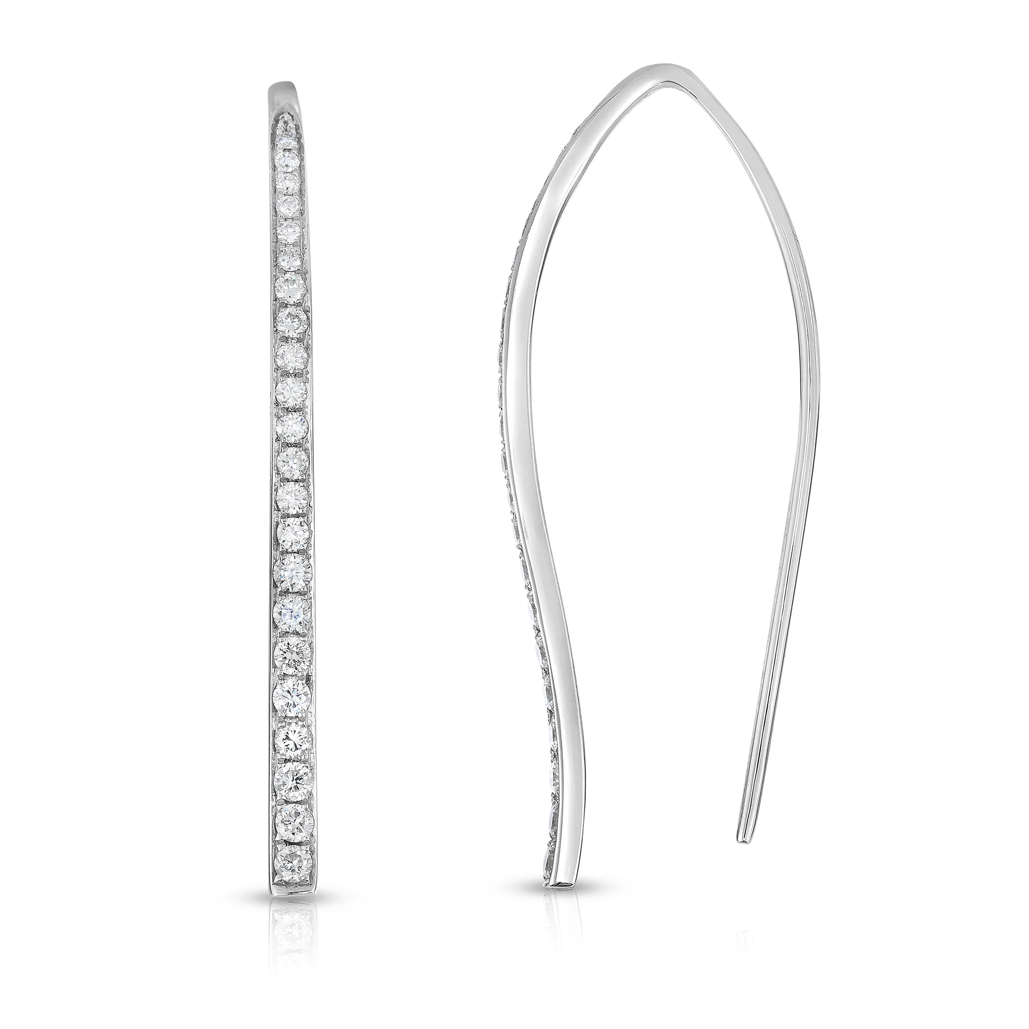Sabel Collection 14K White Gold Diamond Linear Drop Earrings