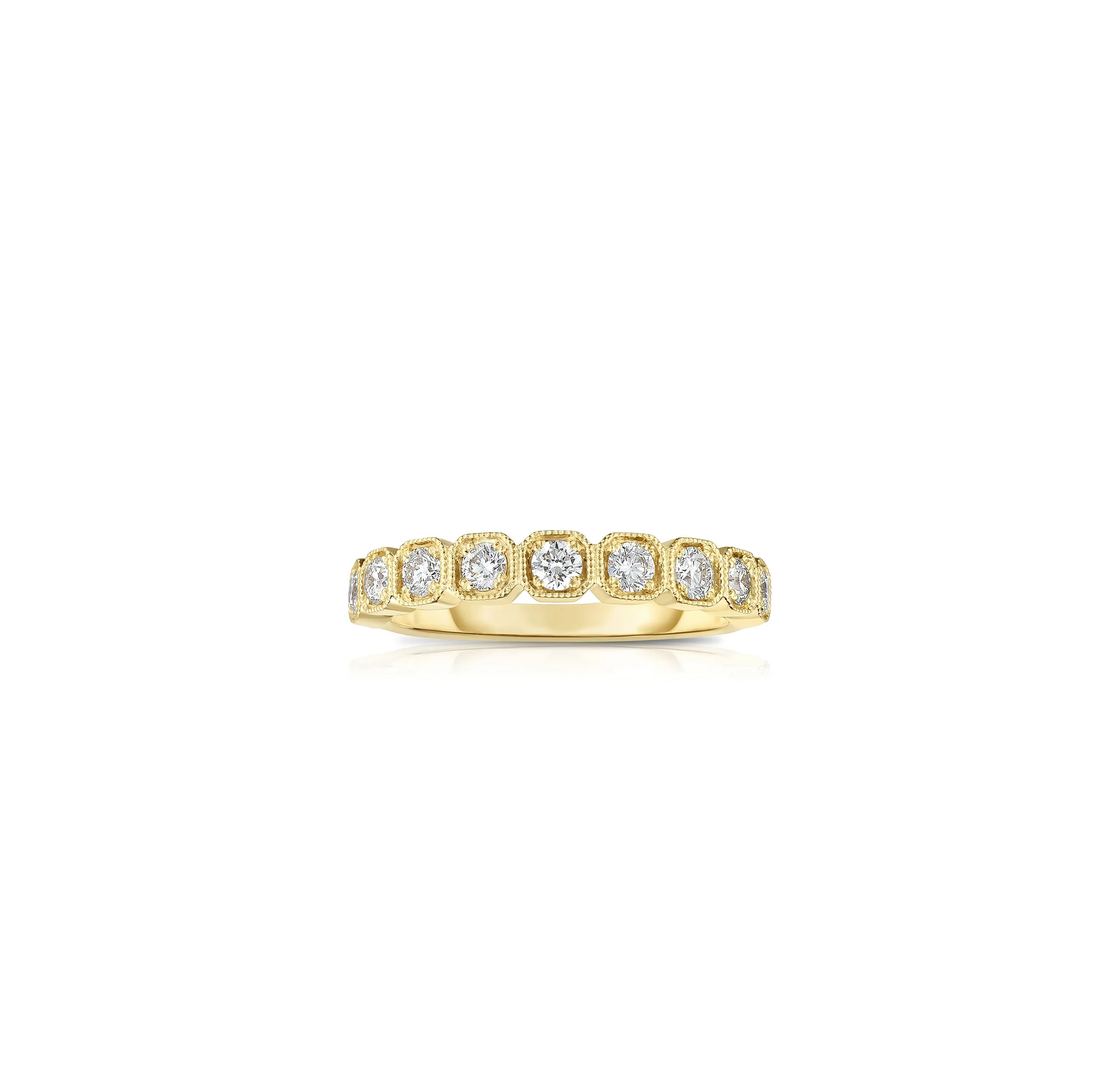 Sabel Collection 14K Yellow Gold Round Diamond Stacking Ring