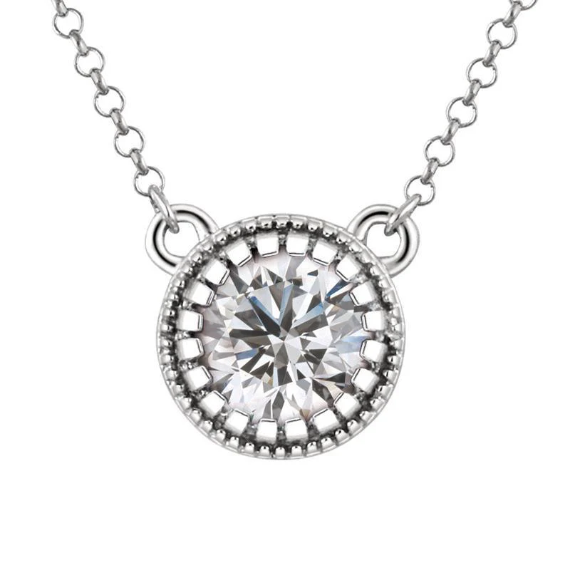 Sabel Collection Round Birthstone Pendant Necklace - Image 11