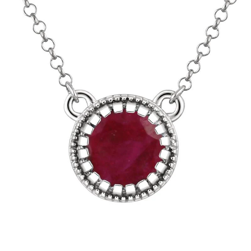 Sabel Collection Round Birthstone Pendant Necklace - Image 12