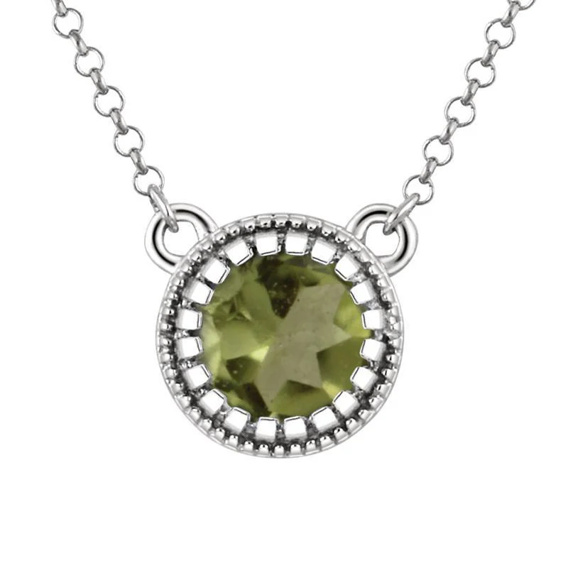 Sabel Collection Round Birthstone Pendant Necklace - Image 3