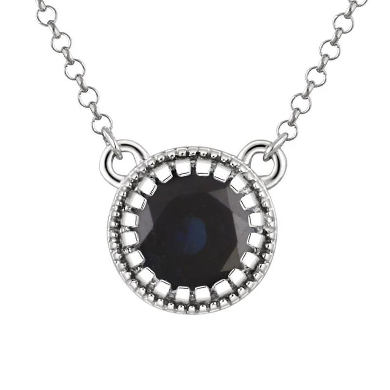 Sabel Collection Round Birthstone Pendant Necklace - Image 4