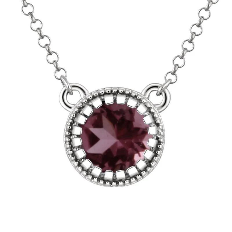 Sabel Collection Round Birthstone Pendant Necklace - Image 5