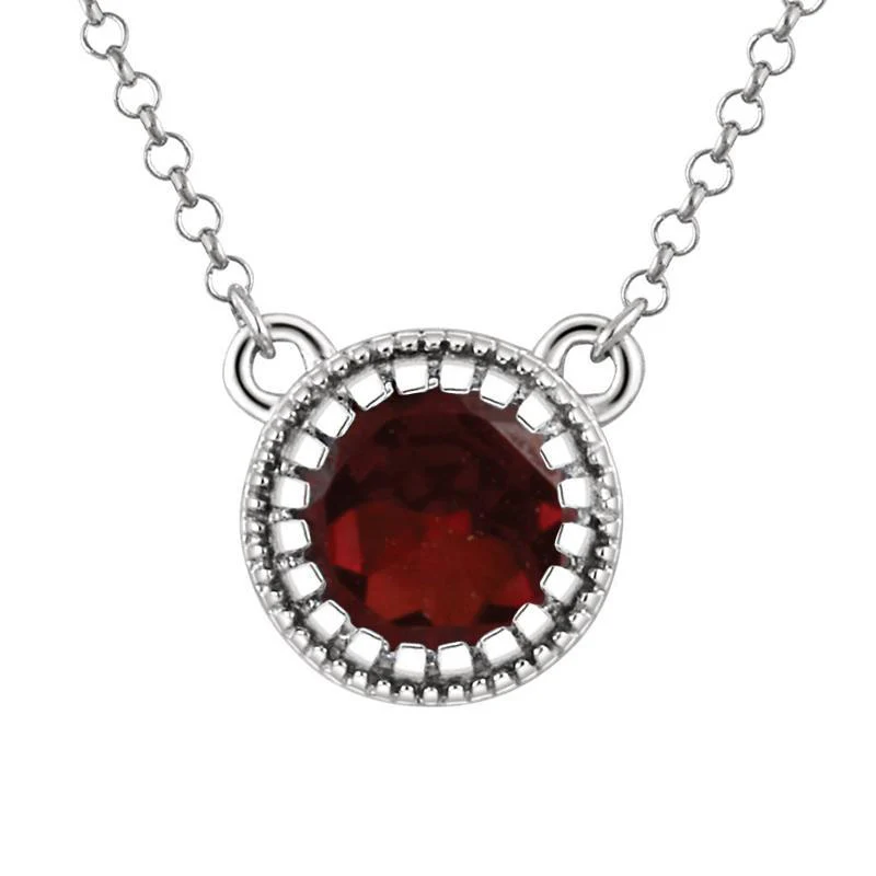 Sabel Collection Round Birthstone Pendant Necklace - Image 8