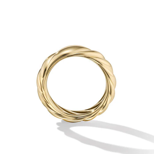 Sculpted Cable Band Ring in 18K Yellow Gold, Size 7 - Image 2