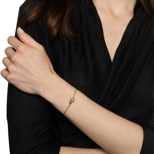Sculpted Cable Chain Bracelet in 18K Yellow Gold, 8mm - Image 5
