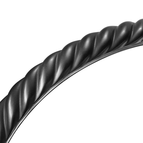 Sculpted Cable Cuff Bracelet in Black Titanium, 7mm, Size Medium - Image 4