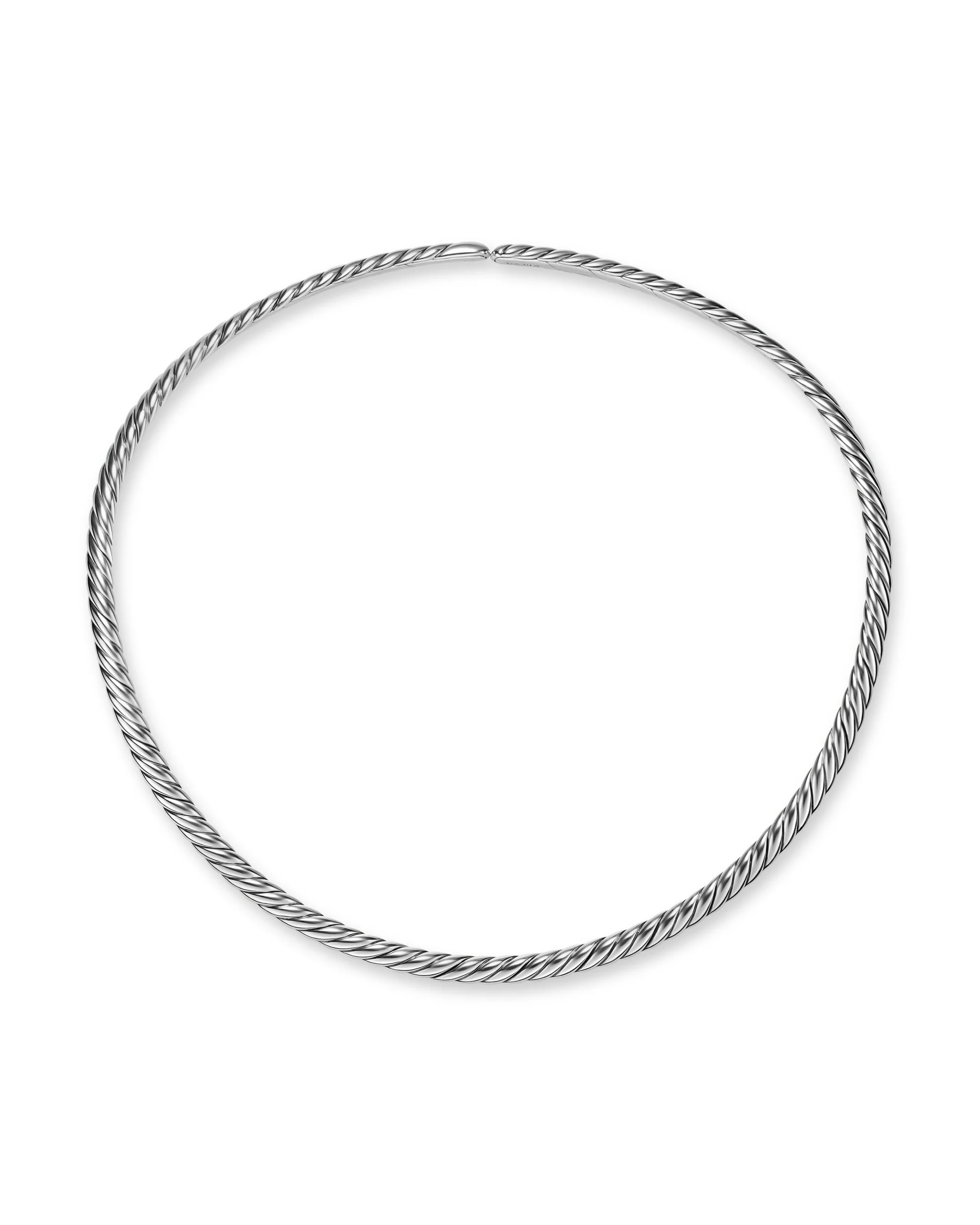 Sculpted Cable Flex Necklace in Sterling Silver, 5mm, 16"
