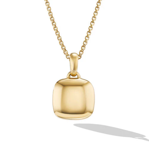 Sculpted Cable Square Locket in 18K Yellow Gold, 22.5mm - Image 3