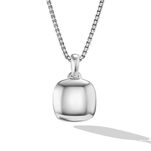 Sculpted Cable Square Locket in Sterling Silver, 22.5mm - Image 3