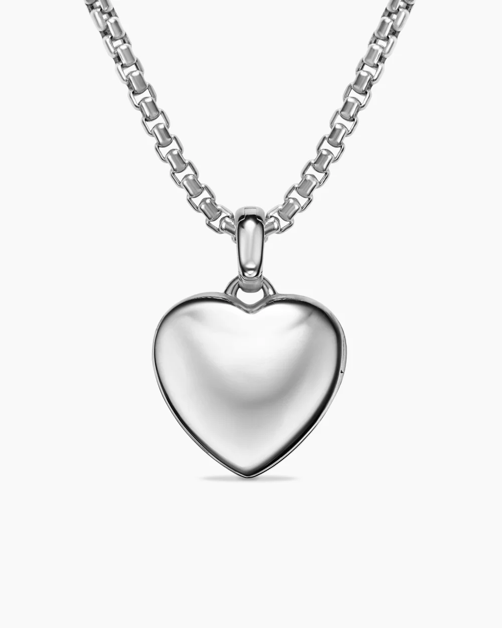 Sculpted Cable Sterling Silver Heart Locket, 23mm - Image 2