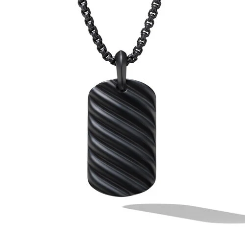 Sculpted Cable Tag in Black Titanium - Image 2