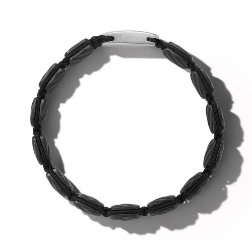 Sculpted Cable Woven Tile Bracelet in Black Titanium with Sterling Silver - Image 2
