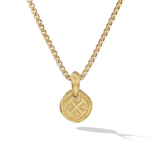 Shipwreck Coin Amulet in 18K Yellow Gold