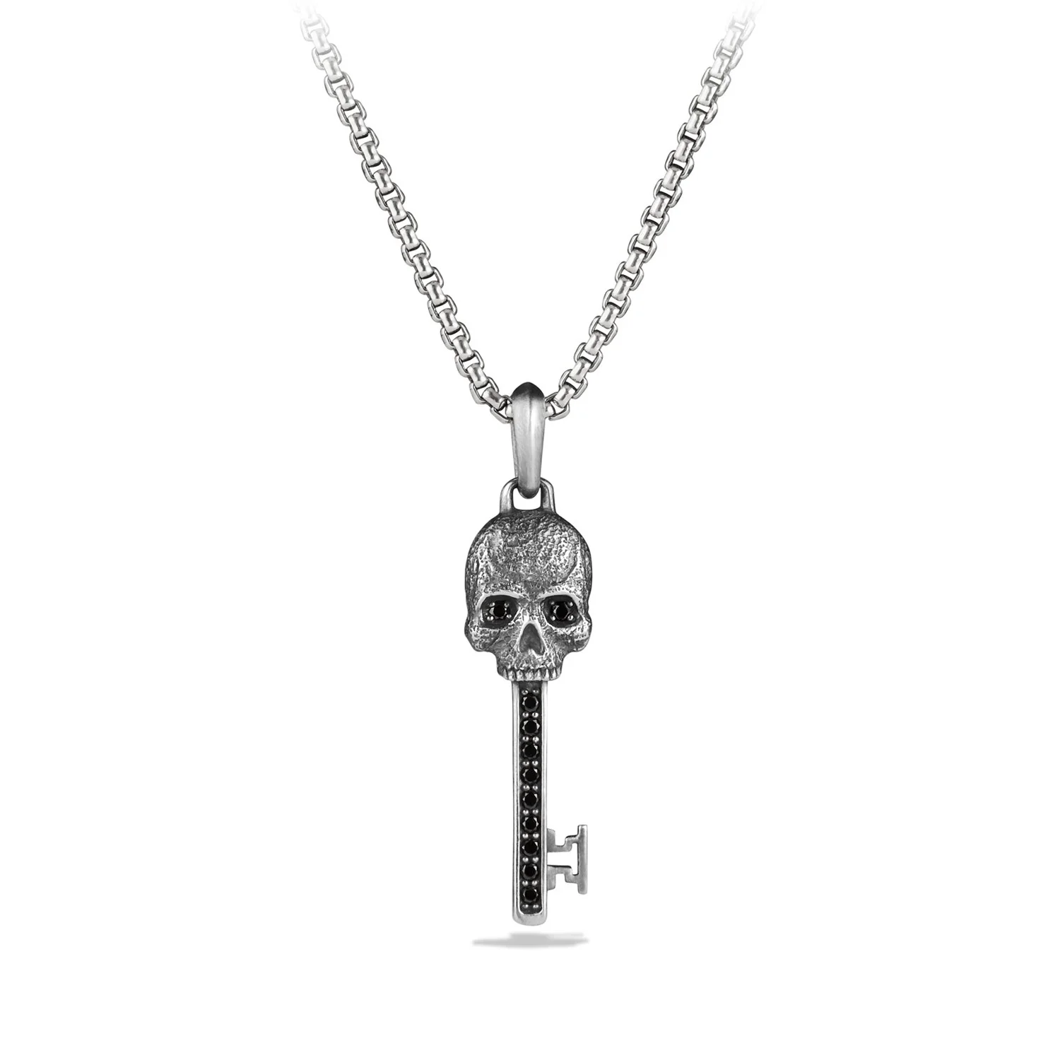Skull Pendant with Black Diamonds