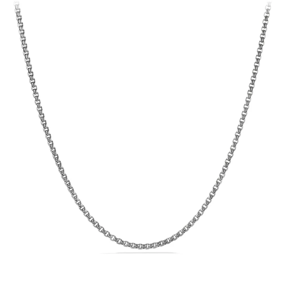 Small Box Chain Necklace, 22" Length