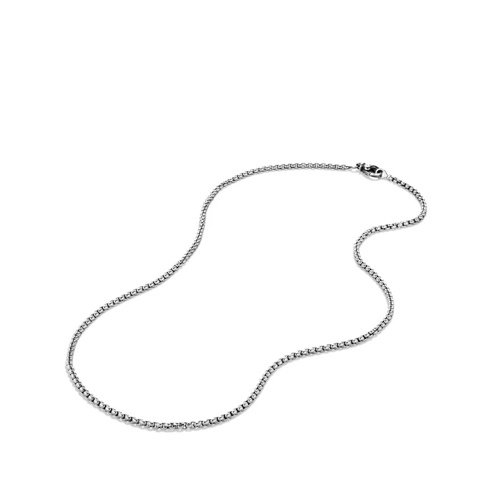 Small Box Chain Necklace, 22" Length - Image 2