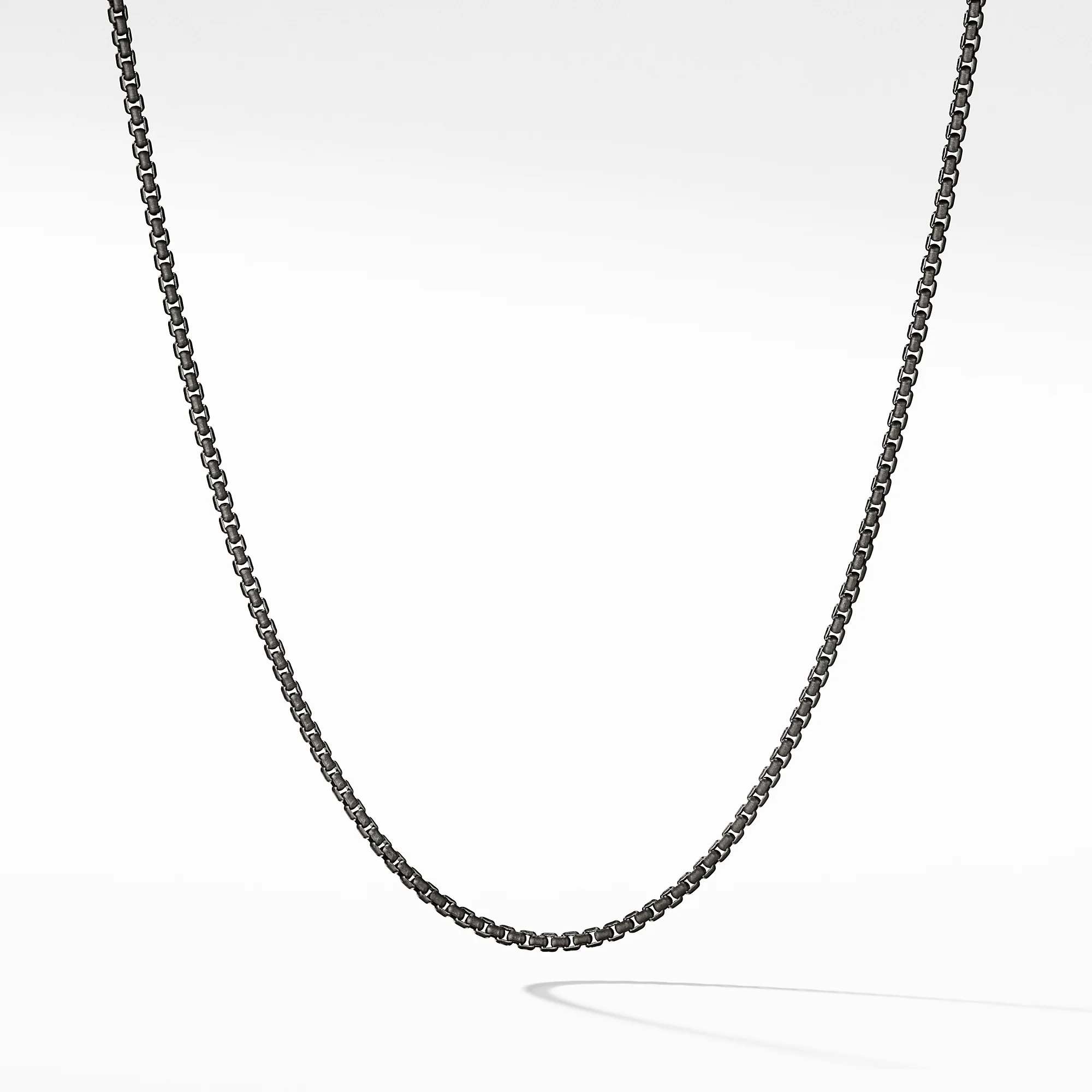 Small Box Chain Necklace, 36" Length