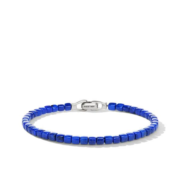 Spiritual Beads Cushion Bracelet with Lapis, Size Medium - Image 2