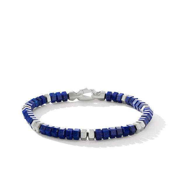 Spiritual Beads Hex Bracelet with Lapis, Size Medium - Image 2