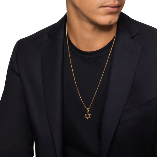 Star of David Pendant in 18K Yellow Gold, 19mm - Image 6